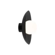 TK Lighting SLATE fali lámpa fém, üveg, fekete, G9 - TK-10934