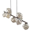 TK Lighting LAVA függeszték fém, üveg, barna, borostyán, G9 - TK-11037