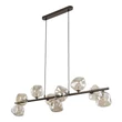 TK Lighting LAVA függeszték fém, üveg, barna, borostyán, G9 - TK-11037