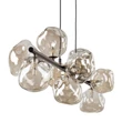 TK Lighting LAVA függeszték fém, üveg, barna, borostyán, G9 - TK-11037