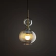 TK Lighting SOPHIA függeszték fém, üveg, fekete, borostyán, E14 - TK-11040