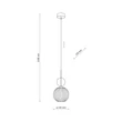 TK Lighting SOPHIA függeszték fém, üveg, fekete, borostyán, E14 - TK-11040