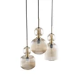 TK Lighting SOPHIA függeszték fém, üveg, fekete, borostyán, E14 - TK-11041