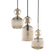 TK Lighting SOPHIA függeszték fém, üveg, fekete, borostyán, E14 - TK-11041