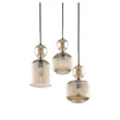 TK Lighting SOPHIA függeszték fém, üveg, fekete, borostyán, E14 - TK-11041