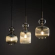 TK Lighting SOPHIA függeszték fém, üveg, fekete, borostyán, E14 - TK-11042