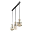 TK Lighting SOPHIA függeszték fém, üveg, fekete, borostyán, E14 - TK-11042