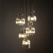 TK Lighting SOPHIA függeszték fém, üveg, fekete, borostyán, E14 - TK-11043