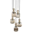 TK Lighting SOPHIA függeszték fém, üveg, fekete, borostyán, E14 - TK-11043