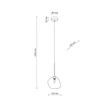 TK Lighting LAVA függeszték fém, üveg, bézs, borostyán, G9 - TK-11106