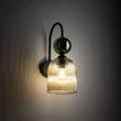 TK Lighting SOPHIA fali lámpa fém, üveg, fekete, zöld, borostyán, E14 - TK-11143