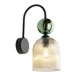 TK Lighting SOPHIA fali lámpa fém, üveg, fekete, zöld, borostyán, E14 - TK-11143