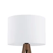 TK Lighting GRAND állólámpa fém, fa, szövet, barna, fehér, E27 - TK-16003