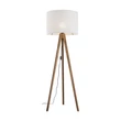 TK Lighting GRAND állólámpa fém, fa, szövet, barna, szürke, E27 - TK-16004
