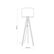 TK Lighting GRAND állólámpa fém, fa, szövet, barna, szürke, E27 - TK-16004