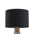TK Lighting GRAND állólámpa fém, fa, szövet, barna, fekete, E27 - TK-16005