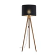 TK Lighting GRAND állólámpa fém, fa, szövet, barna, fekete, E27 - TK-16005