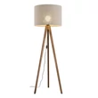 TK Lighting GRAND állólámpa fém, fa, szövet, barna, bézs, E27 - TK-16018