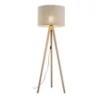 TK Lighting GRAND állólámpa fém, fa, szövet, barna, bézs, E27 - TK-16021