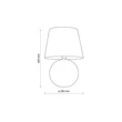TK Lighting SANTANA asztali lámpa üveg, szövet, fehér, E27 - TK-16046