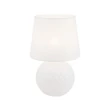 TK Lighting SANTANA asztali lámpa üveg, szövet, fehér, E27 - TK-16046