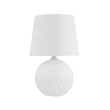 TK Lighting SANTANA asztali lámpa üveg, szövet, fehér, E27 - TK-16046