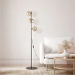 TK Lighting LAVA állólámpa fém, üveg, barna, borostyán, G9 - TK-16150