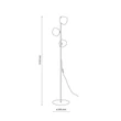 TK Lighting LAVA állólámpa fém, üveg, barna, borostyán, G9 - TK-16150