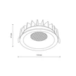 TK Lighting NEXUS beépíthető spotlámpa fém, fekete, LED, 18W, 3000K, 1106 Lm - TK-18133