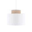 TK Lighting DUO függeszték fém, szövet, fehér, természetes, E27 - TK-1856