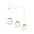 TK Lighting DUO függeszték fém, szövet, fehér, természetes, E27 - TK-2345