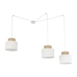 TK Lighting DUO függeszték fém, szövet, fehér, természetes, E27 - TK-2345