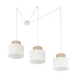 TK Lighting DUO függeszték fém, szövet, fehér, természetes, E27 - TK-2345