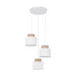 TK Lighting DUO függeszték fém, szövet, fehér, természetes, E27 - TK-2594