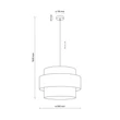 TK Lighting TRIO függeszték fém, szövet, kék, narancssárga, természetes, E27 - TK-2758