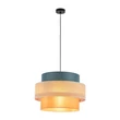 TK Lighting TRIO függeszték fém, szövet, kék, narancssárga, természetes, E27 - TK-2758