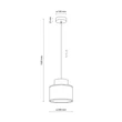 TK Lighting DUO függeszték fém, szövet, téglaszín, természetes, E27 - TK-2785