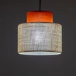 TK Lighting DUO függeszték fém, szövet, téglaszín, természetes, E27 - TK-2785