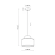 TK Lighting DUO függeszték fém, szövet, téglaszín, természetes, E27 - TK-3139