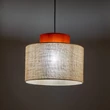 TK Lighting DUO függeszték fém, szövet, téglaszín, természetes, E27 - TK-3139