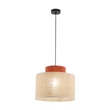 TK Lighting DUO függeszték fém, szövet, téglaszín, természetes, E27 - TK-3139