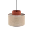 TK Lighting DUO függeszték fém, szövet, téglaszín, természetes, E27 - TK-3139