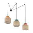 TK Lighting DUO függeszték fém, szövet, kék, narancssárga, természetes, E27 - TK-3140