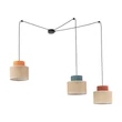 TK Lighting DUO függeszték fém, szövet, kék, narancssárga, természetes, E27 - TK-3140