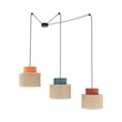 TK Lighting DUO függeszték fém, szövet, kék, narancssárga, természetes, E27 - TK-3140