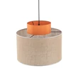 TK Lighting DUO függeszték fém, szövet, narancssárga, természetes, E27 - TK-3227