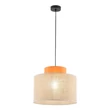 TK Lighting DUO függeszték fém, szövet, narancssárga, természetes, E27 - TK-3227