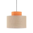 TK Lighting DUO függeszték fém, szövet, narancssárga, természetes, E27 - TK-3227