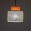 TK Lighting DUO függeszték fém, szövet, narancssárga, természetes, E27 - TK-3255