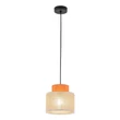 TK Lighting DUO függeszték fém, szövet, narancssárga, természetes, E27 - TK-3255